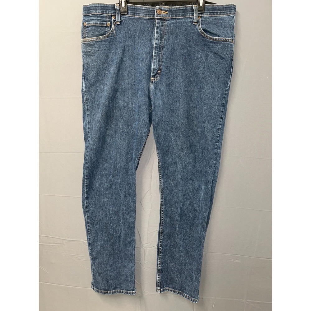 Wrangler Jeans Mens 40x32 Blue Denim Cotton‎ Stretch Regular Fit Straight Leg